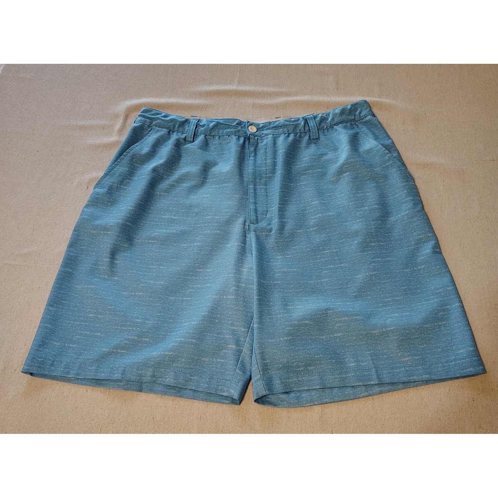 Reebok Golf Mens Blue‎ Space Dye Performance Golf Shorts Size 46 Heathered NN